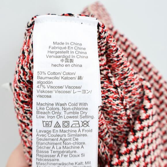 J.Crew Multicolored Sweater Pant Black Red Ivory Size Medium NWT - Picture 9 of 11